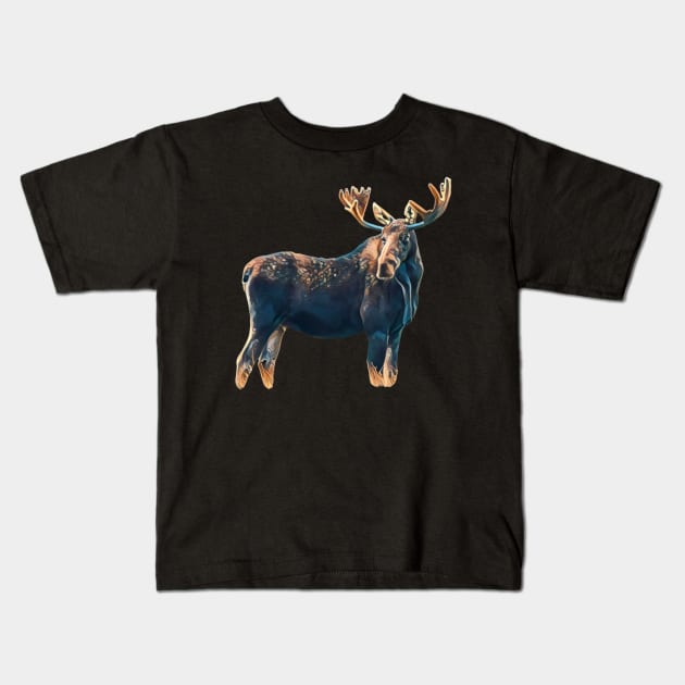 Moose - Woodland Themed Kids Room, Funny Gifts For Forester, Cute Animals Kids T-Shirt by Shirtsmania